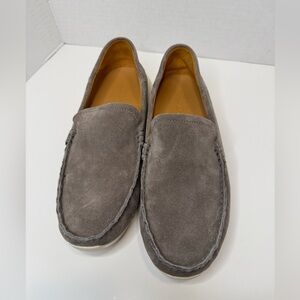 Olukai Suede Slip On Loafers Taupe Comfort Shoes